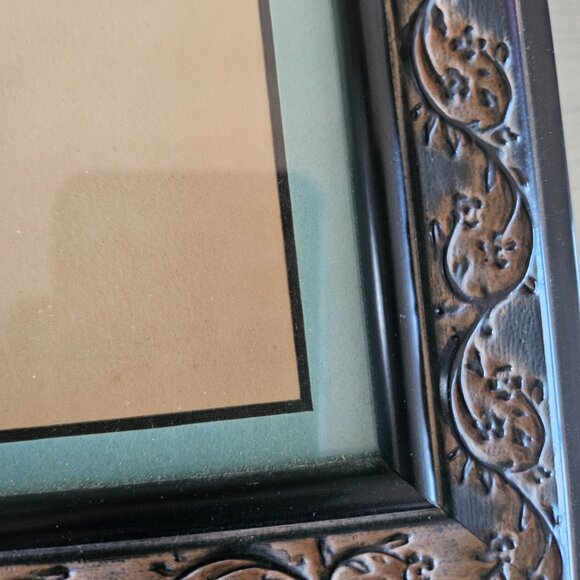 Original antique art - woman with opera glasses - signed - framed - Picture 4 of 6